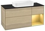 V&B Waschtischunterschrank Finion 120cm, Pl bla m, Reg re gol m, Oa ven ;...
