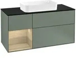 V&B Waschtischunterschrank Finion 120cm, Pl b m, Reg li Oa ven, Oli. m Lac