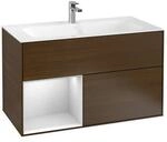 V&B Waschtischunterschrank Wandbeleuchtung Finion 99,6x59,1cm, Reg li wh. m...