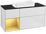 V&B Waschtischunterschrank Finion 120x60 cm, Reg li gol m, wh. m lacquer