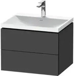 Duravit M&ouml;bel-Set L-Cube 60x48x48cm, m Hahnl., graph ma, 2 Schub.