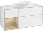 V&B Waschtischunterschrank Finion 120cm, Pl wh. m, Reg Oa ven, glo wh. Lac
