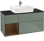 V&B Waschtischunterschrank Finion 120cm, Pl b m, Rg li wal ven, Oli. m Lac