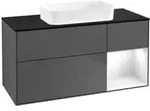 V&B Waschtischunterschrank Finion 120x60 cm, Rg re glo wh. Lac, Anthrac. m