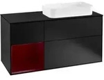 V&B Waschtischunterschrank Finion 120cm, Pl bla m, Reg li Peo, bla m Lac