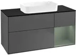 V&B Waschtischunterschrank Finion 120x60 cm, Reg re Oli. m Lac, Anthrac. m