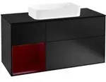 V&B Waschtischunterschrank Finion 120cm, Pl bla m, Reg li Peo, bla m Lac