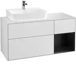 V&B Waschtischunterschrank Finion 120cm, Pl w m, Rg r bla m Lac, wh. m Lac