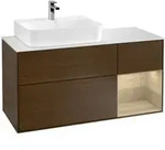 V&B Waschtischunterschrank Finion 120cm, Pl wh. m, Reg re Oa ven, wal ven