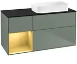 V&B Waschtischunterschrank Finion 120x60 cm, Reg li gol m, Oli. m Lacquer