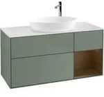 V&B Waschtischunterschrank Finion 120cm, Pl wh. m, Reg wal ven, Oli. m Lac