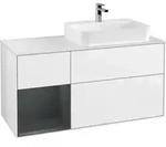 V&B Waschtischunterschrank Finion 120cm, Pl w m, Rg l md b m La, g wh. Lac