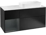 V&B Waschtischunterschrank Finion 120cm, Pl w m, Rg l md b m La, bla m Lac