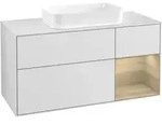 V&B Waschtischunterschrank Finion 120x60 cm, Reg re Oa ven, wh. m lacquer