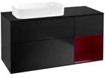 V&B Waschtischunterschrank Finion 120x60 cm, Reg re Peo, bla matt lacquer