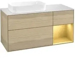 V&B Waschtischunterschrank Finion 120cm, Pl wh. m, Reg re gol m, Oa ven