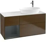 V&B Waschtischunterschrank Wandbeleuchtung Finion 120cm, Pl wh. m, Reg md m...