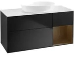 V&B Waschtischunterschrank Finion 120cm, Pl wh. m, Reg wal ven, bla m Lac