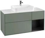 V&B Waschtischunterschrank Finion 120cm, Pl w m, Rg r b m Lac, Oli. m Lac