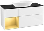 V&B Waschtischunterschrank Finion 120cm, Pl b m, Rg gol m Lac, glo wh. Lac