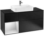 V&B Waschtischunterschrank Finion 120cm, Pl b m, Rg l wh. m Lac, bla m Lac