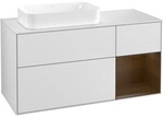 V&B Waschtischunterschrank Finion 120cm, Pl w m, Reg re wal ven, wh. m Lac