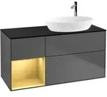 V&B Waschtischunterschrank Finion 120cm, Pl b m, Reg gol m Lac, Anthrac. m
