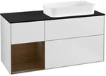 V&B Waschtischunterschrank Finion 120cm, Pl b m, Reg li wal ven, wh. m Lac