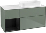 V&B Waschtischunterschrank Finion 120x60 cm, Reg li bla m Lac, Oli. m Lac