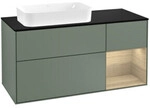 V&B Waschtischunterschrank Finion 120cm, Pl b m, Reg re Oa ven, Oli. m Lac