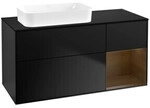 V&B Waschtischunterschrank Finion 120x60 cm, Reg re wal ven, bla m lacquer