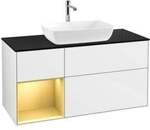 V&B Waschtischunterschrank Finion 120cm, Pl b m, Rg gol m Lac, glo wh. Lac