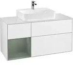 V&B Waschtischunterschrank Finion 120cm, Pl w m, Rg l Ol m La, glo wh. Lac