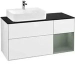 V&B Waschtischunterschrank Finion 120cm, Pl b m, Rg r Ol m La, glo wh. Lac