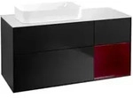 V&B Waschtischunterschrank Finion 120x60 cm, Reg re Peo, bla matt lacquer