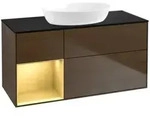V&B Waschtischunterschrank Finion 120cm, Pl bla m, Reg gol m Lac, wal ven