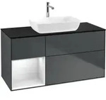 V&B Waschtischunterschrank Finion 120cm, Pl b m, Rg w m Lac, md bl. m Lac