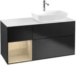 V&B Waschtischunterschrank Finion 120cm, Pl wh. m, Reg Oa ven, bla m Lac