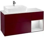 V&B Waschtischunterschrank Finion 120cm, Pl wh. m, Reg re wh. m Lac, Peo m