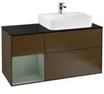 V&B Waschtischunterschrank Abdeckplatte Gl. bla m Finion 120cm, Reg li Oli. m...