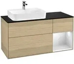 V&B Waschtischunterschrank Finion 120cm, Pl b m, Reg re wh. m Lac, Oa ven