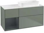 V&B Waschtischunterschrank Finion 120x60 cm, Rg l md bl. m Lac, Oli. m Lac