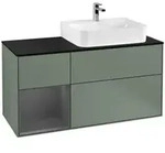V&B Waschtischunterschrank Abdeckplatte Gl. bla m Finion 120cm, Reg li Anthrac....