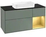 V&B Waschtischunterschrank Finion 120x60 cm, Reg re gol m, Oli. m Lacquer