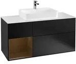 V&B Waschtischunterschrank Finion 120cm, Pl w m, Reg li wal ven, bla m Lac