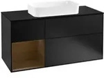V&B Waschtischunterschrank Finion 120cm, Pl b m, Reg li wal ven, bla m Lac