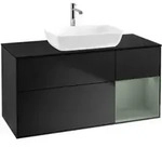 V&B Waschtischunterschrank Finion 120cm, Pl b m, Reg Oli. m Lac, bla m Lac
