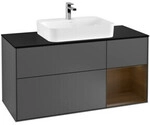 V&B Waschtischunterschrank Finion 120cm, Pl b m, Rg re wal ven, Anthrac. m