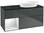 V&B Waschtischunterschrank Finion 120cm, Pl b m, Rg w m Lac, md bl. m Lac