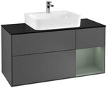 V&B Waschtischunterschrank Finion 120cm, Pl b m, Rg r Ol m Lac, Anthrac. m